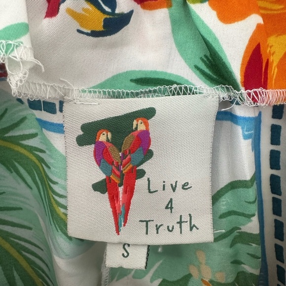 Live 4 Truth Tropical Parrot & Palm Print Two-Piece Skort set Size Small - Picture 5 of 16